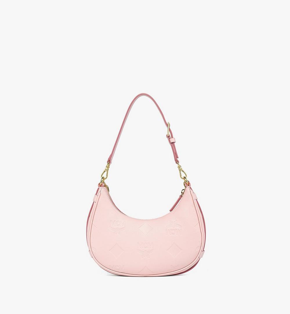 MWHGSTA03QA001-Aren Crescent Hobo Bag in Maxi Monogram Leather|LOTUS