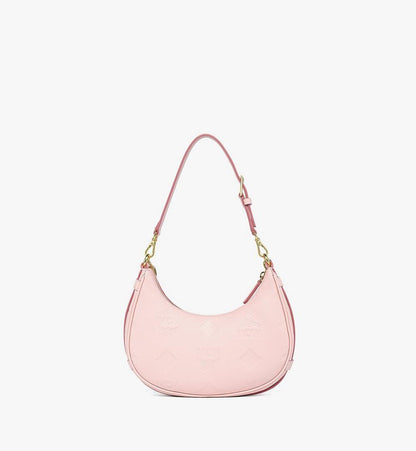 MWHGSTA03QA001-Aren Crescent Hobo Bag in Maxi Monogram Leather|LOTUS