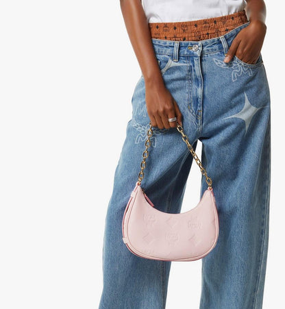 MWHGSTA03QA001-Aren Crescent Hobo Bag in Maxi Monogram Leather|LOTUS
