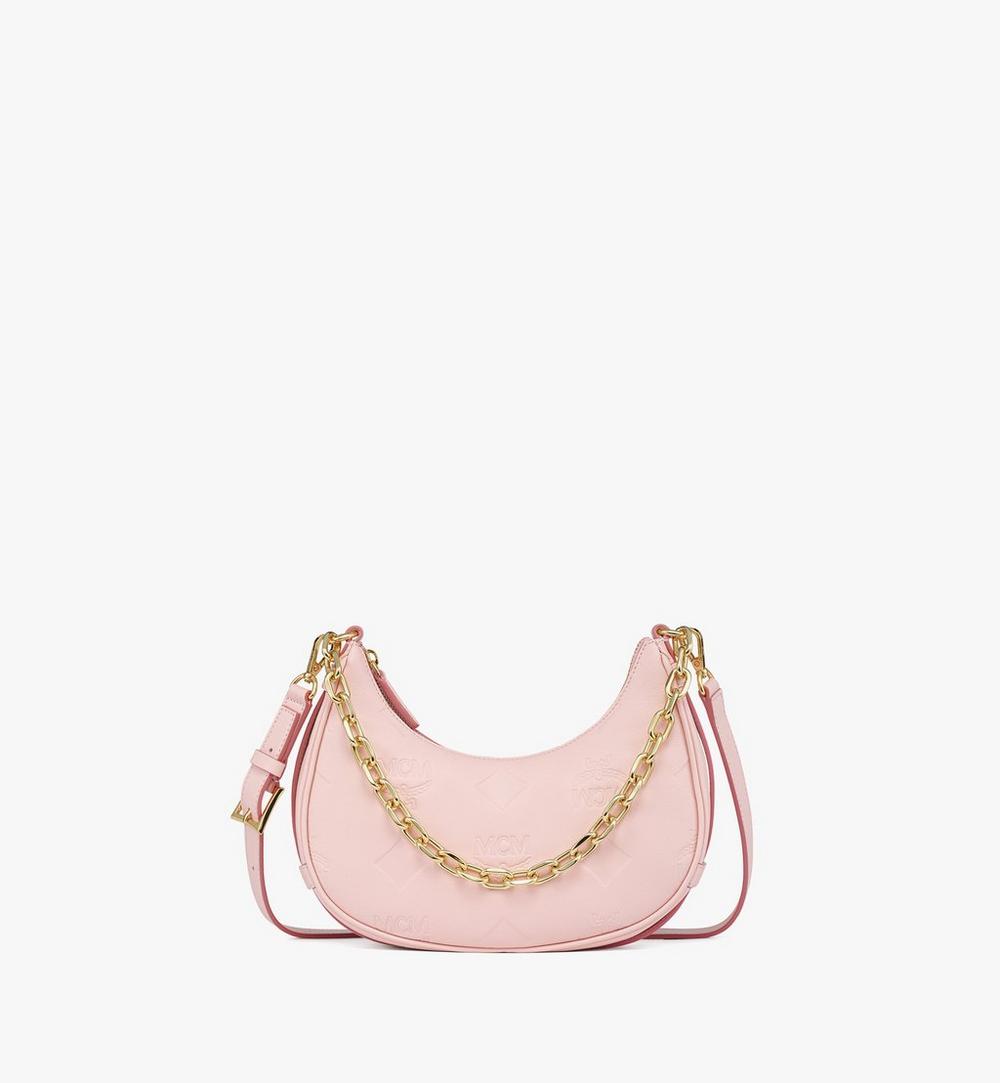 MWHGSTA03QA001-Aren Crescent Hobo Bag in Maxi Monogram Leather|LOTUS