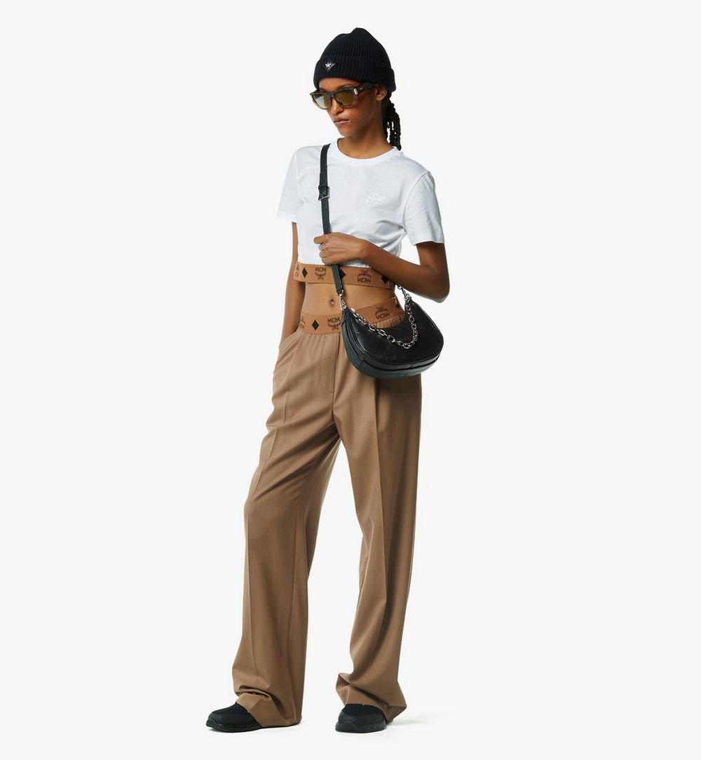 MWHGSTA03BK001-Aren Crescent Hobo Bag in Maxi Monogram Leather|BLACK
