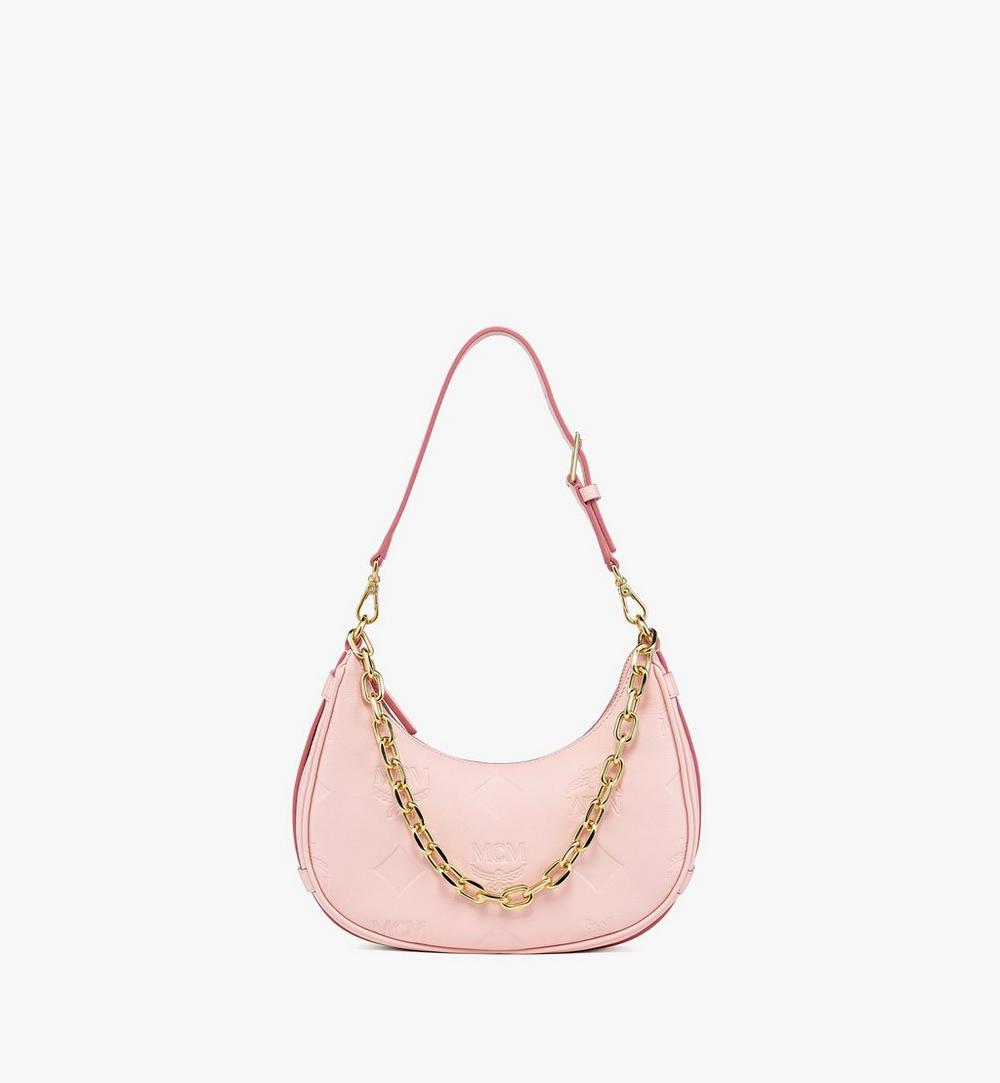 MWHGSTA03QA001-Aren Crescent Hobo Bag in Maxi Monogram Leather|LOTUS