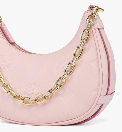 MWHGSTA03QA001-Aren Crescent Hobo Bag in Maxi Monogram Leather|LOTUS