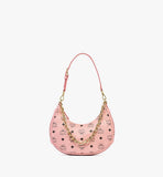 MWHFATA02PZ001-Aren Crescent Hobo Bag in Visetos|SOFT PINK