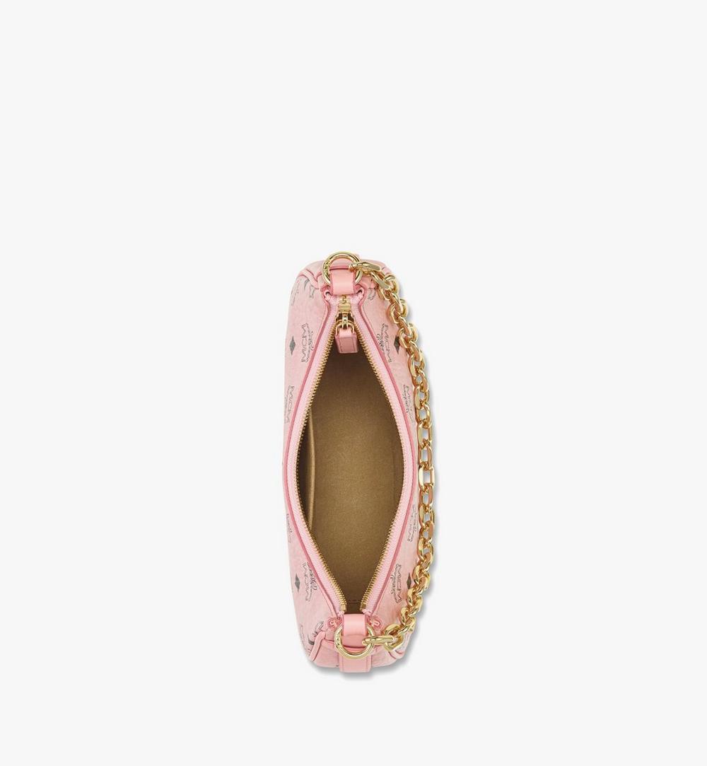 MWHFATA02PZ001-Aren Crescent Hobo Bag in Visetos|SOFT PINK