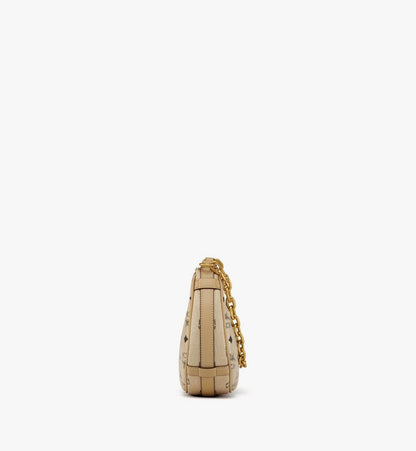 MWHFATA02I8001-Aren Crescent Hobo Bag in Visetos|BEIGE + BLACK