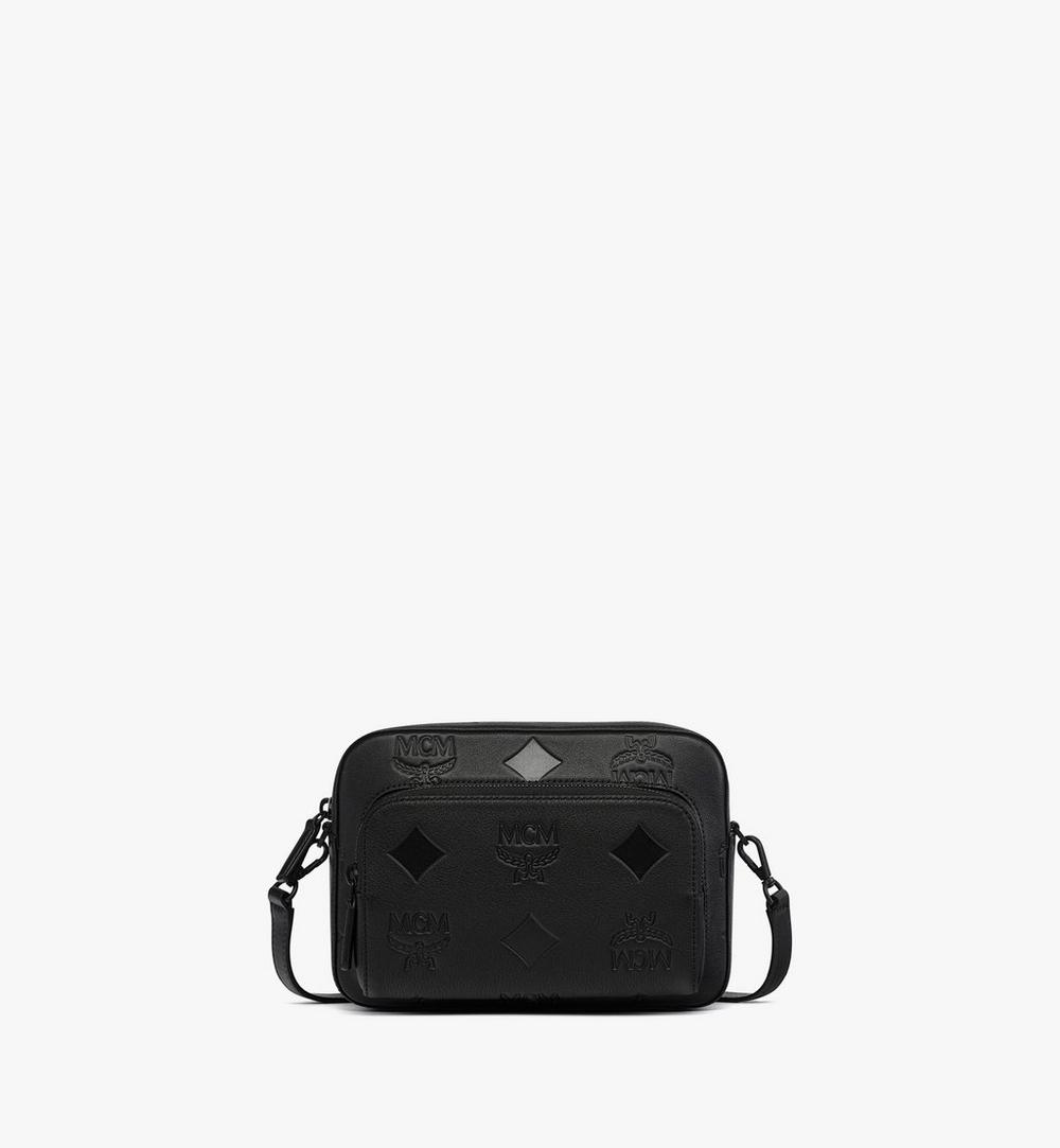 MMRFSTA01BK001-Aren Crossbody in Maxi Monogram Leather|BLACK
