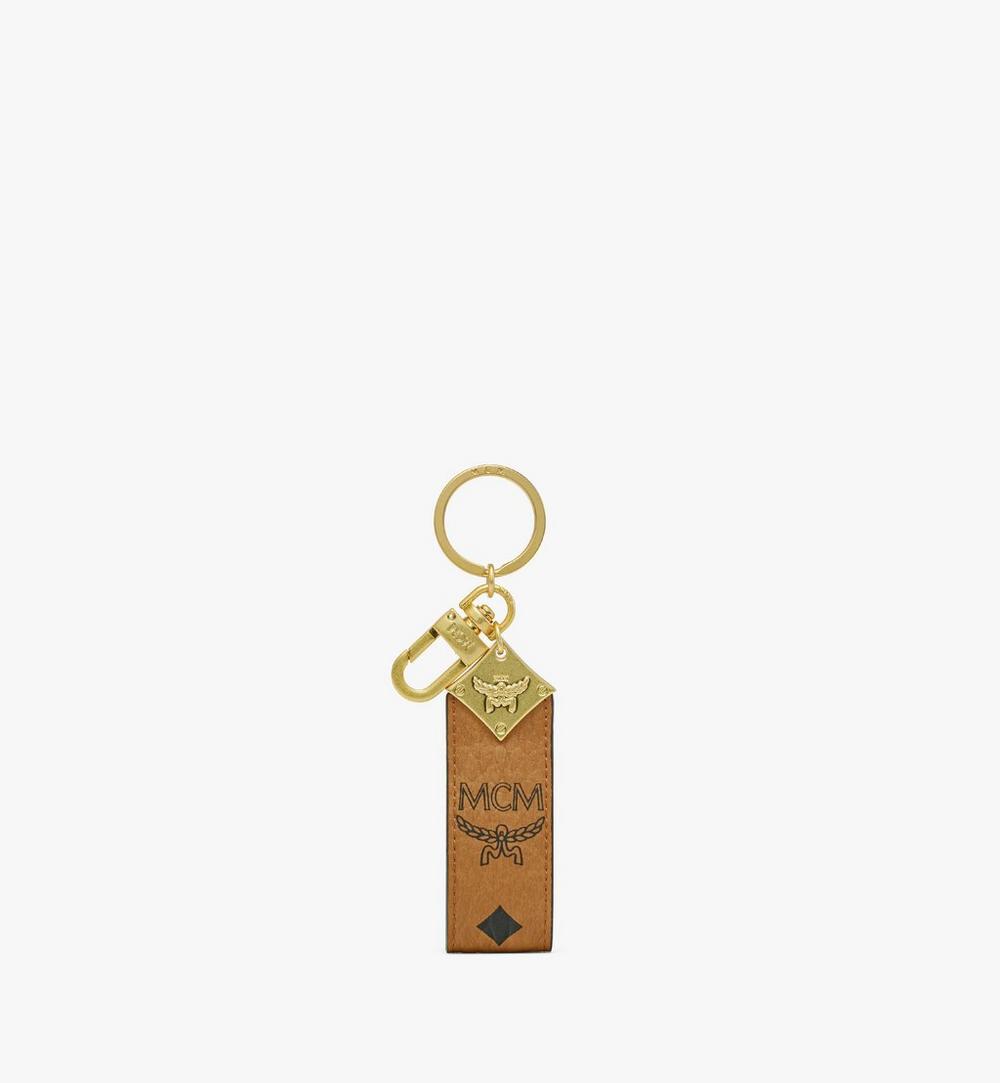 MXZESTA03CO001-Aren Diamond Logo Key Holder in Visetos|COGNAC