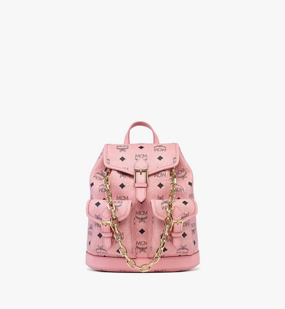 MWKFATA02PZ001-Aren Drawstring Backpack in Visetos|SOFT PINK