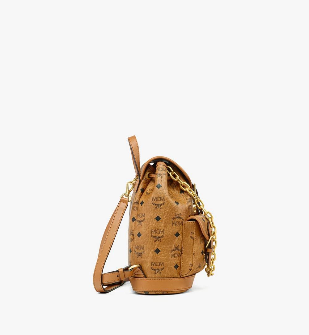 MWKFATA02CO001-Aren Drawstring Backpack in Visetos|COGNAC