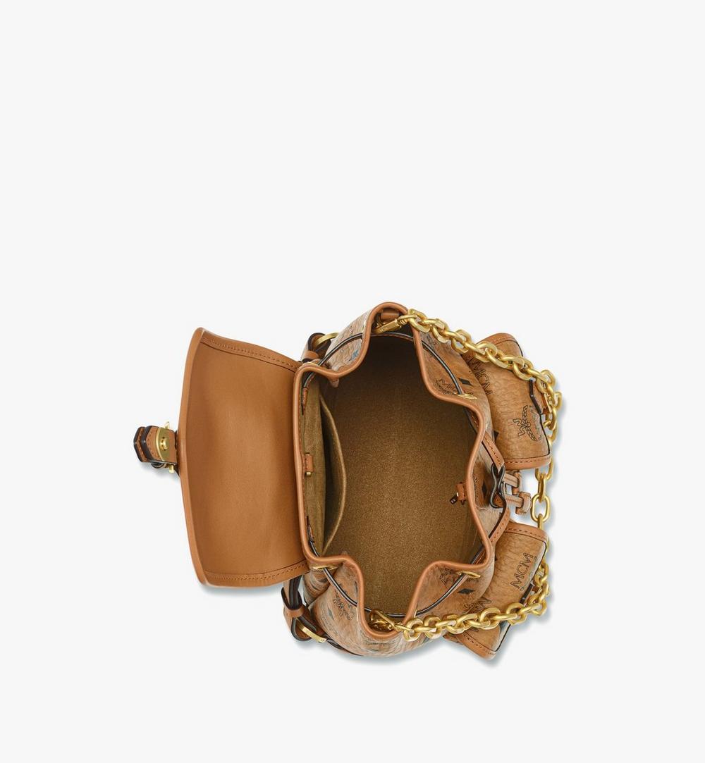 MWKFATA02CO001-Aren Drawstring Backpack in Visetos|COGNAC