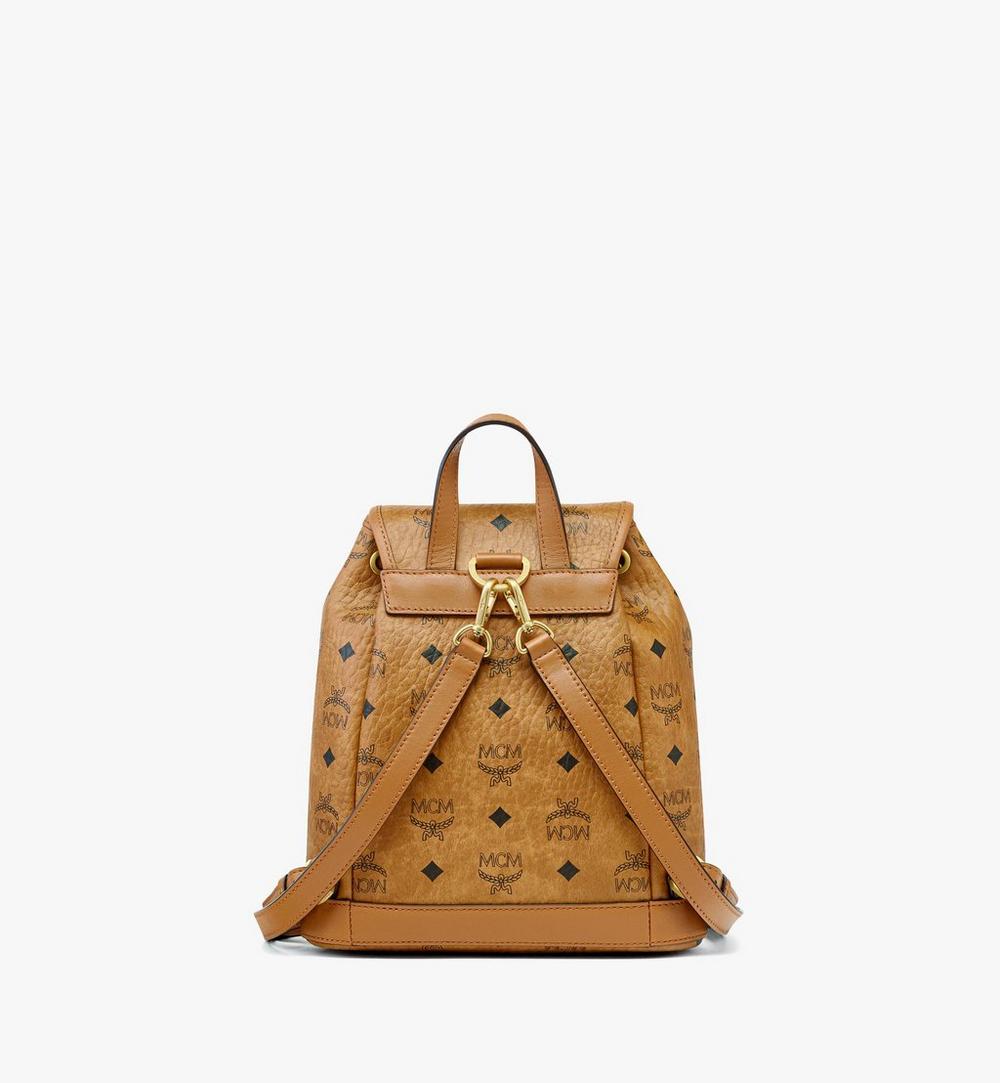 MWKFATA02CO001-Aren Drawstring Backpack in Visetos|COGNAC