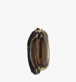 MWHFSTA10BK001-Aren Duo Hobo in Recycled Nylon and Visetos|BLACK