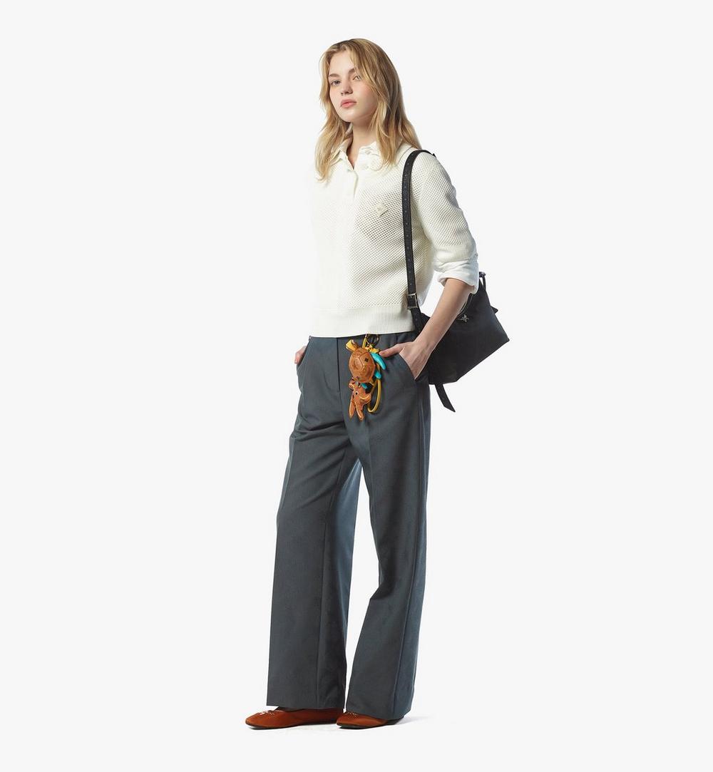 MWHFSTA09BK001-Aren Hobo in Recycled Nylon and Monogram Print Leather|BLACK