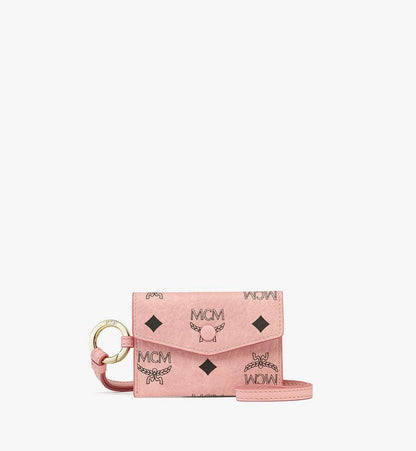 MXZFATA01PZ001-Aren Lanyard Card Wallet in Visetos|SOFT PINK