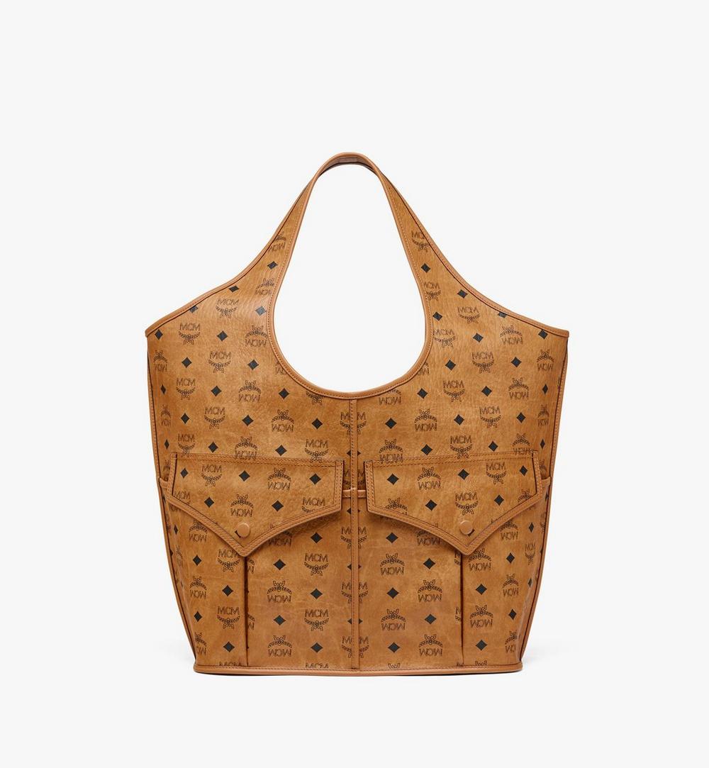 MWPEATA02CO001-Aren Mama Shopper in Visetos|COGNAC