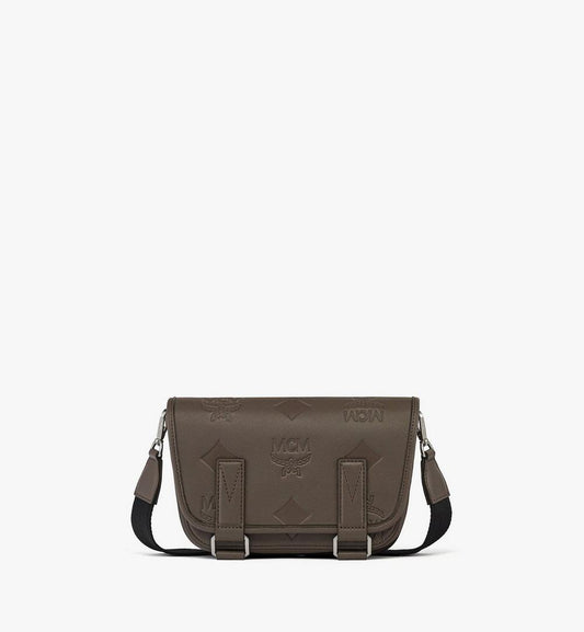 MMMFSTA03FF001-Aren Messenger Bag in Maxi Monogram Leather|MOREL GREY