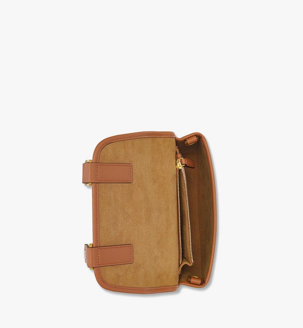 MMMEATA02CO001-Aren Messenger Bag in Visetos|COGNAC