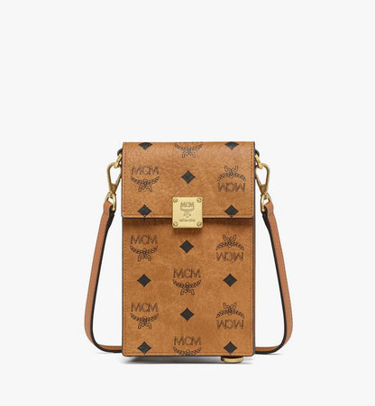 MXZGSTA11CO001-Aren Phone Wallet in Visetos|COGNAC