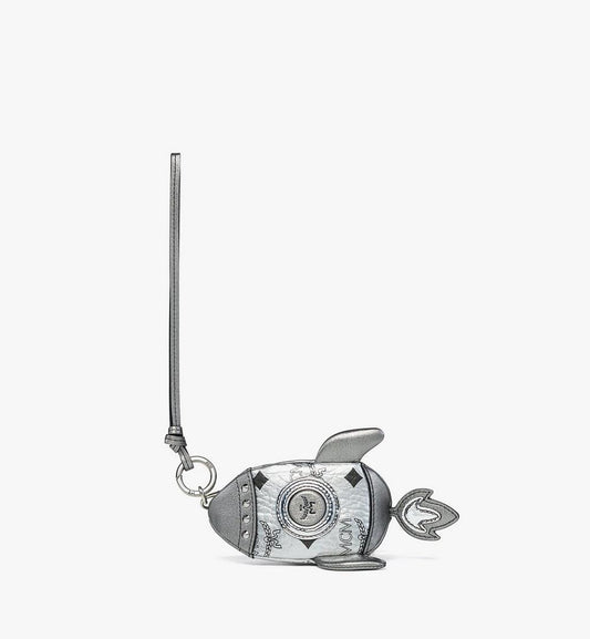 MXZGSTA08SV001-Aren Rocket Pouch Charm in Visetos|SILVER