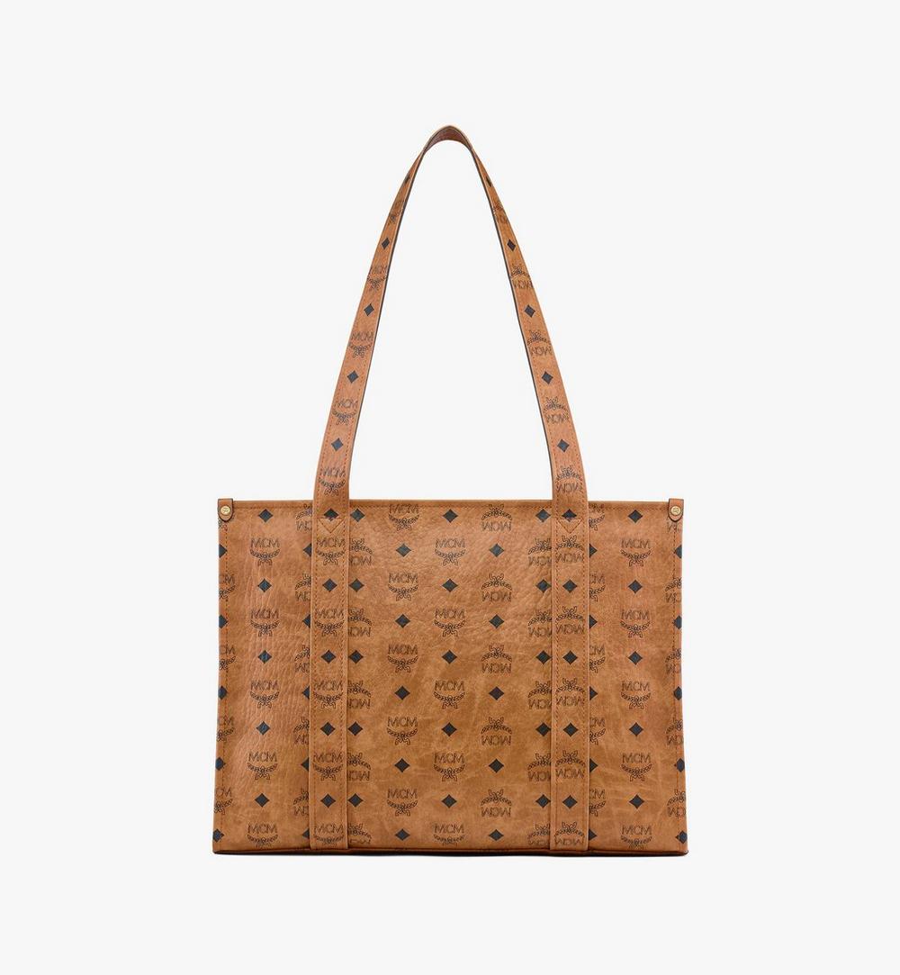 MWTFATA02CO001-Aren School Tote in Visetos|COGNAC
