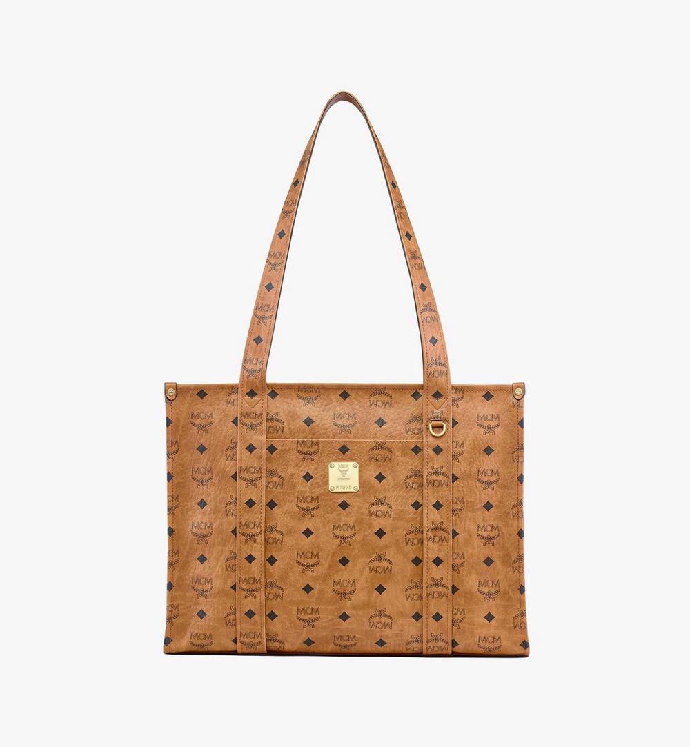 MWTFATA02CO001-Aren School Tote in Visetos|COGNAC