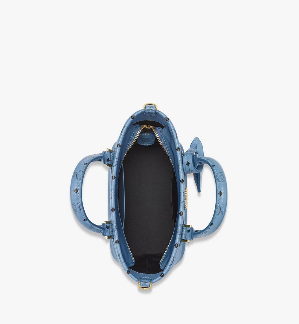 MWPFSTA04E4001-Aren Shopper in Recycled Nylon and Monogram Print Leather|BLUE HEAVEN