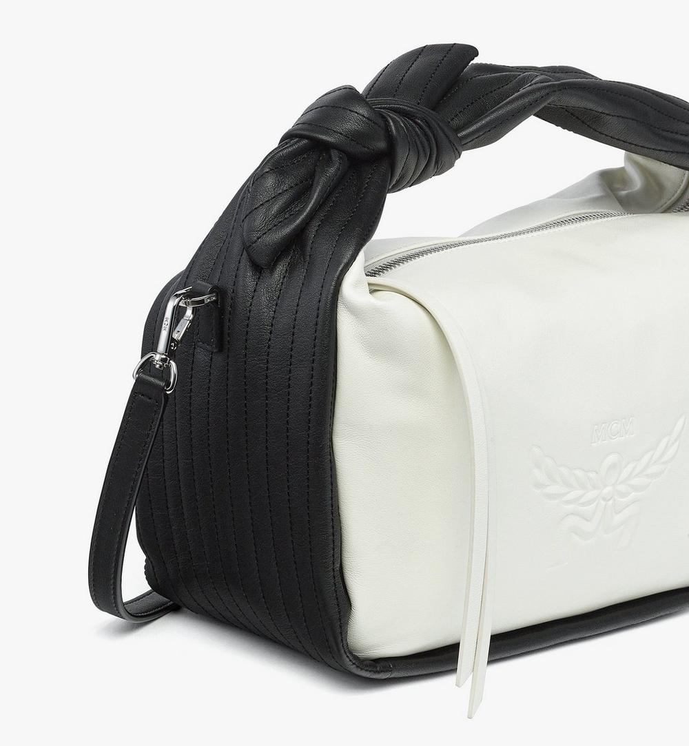 MWSGSTA05BW001-Aren Shoulder Bag in Lamb Leather|BLACK AND WHITE