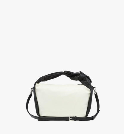 MWSGSTA05BW001-Aren Shoulder Bag in Lamb Leather|BLACK AND WHITE