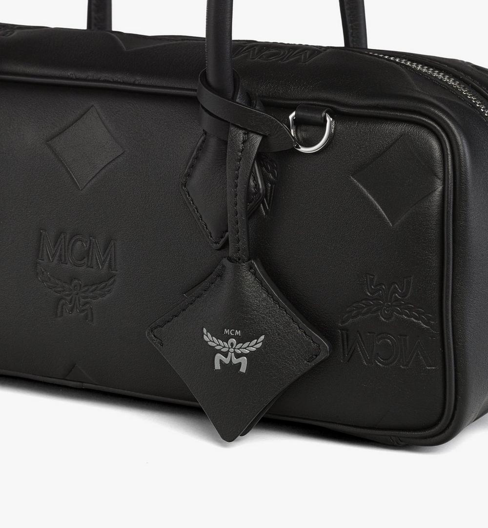 MWSGSTA01BK001-Aren Shoulder Bag in Maxi Monogram Leather|BLACK