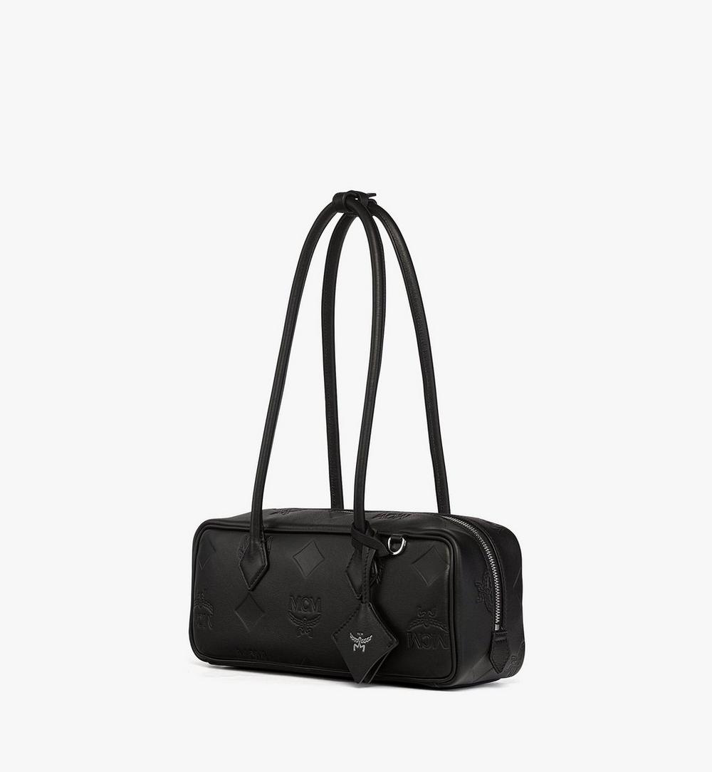 MWSGSTA01BK001-Aren Shoulder Bag in Maxi Monogram Leather|BLACK