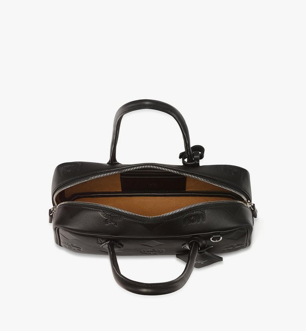 MWSGSTA01BK001-Aren Shoulder Bag in Maxi Monogram Leather|BLACK