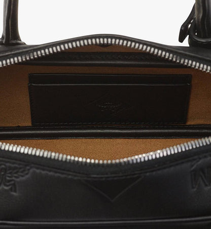 MWSGSTA01BK001-Aren Shoulder Bag in Maxi Monogram Leather|BLACK