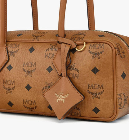 MWSGSTA02CO001-Aren Shoulder Bag in Visetos|COGNAC VINTAGE