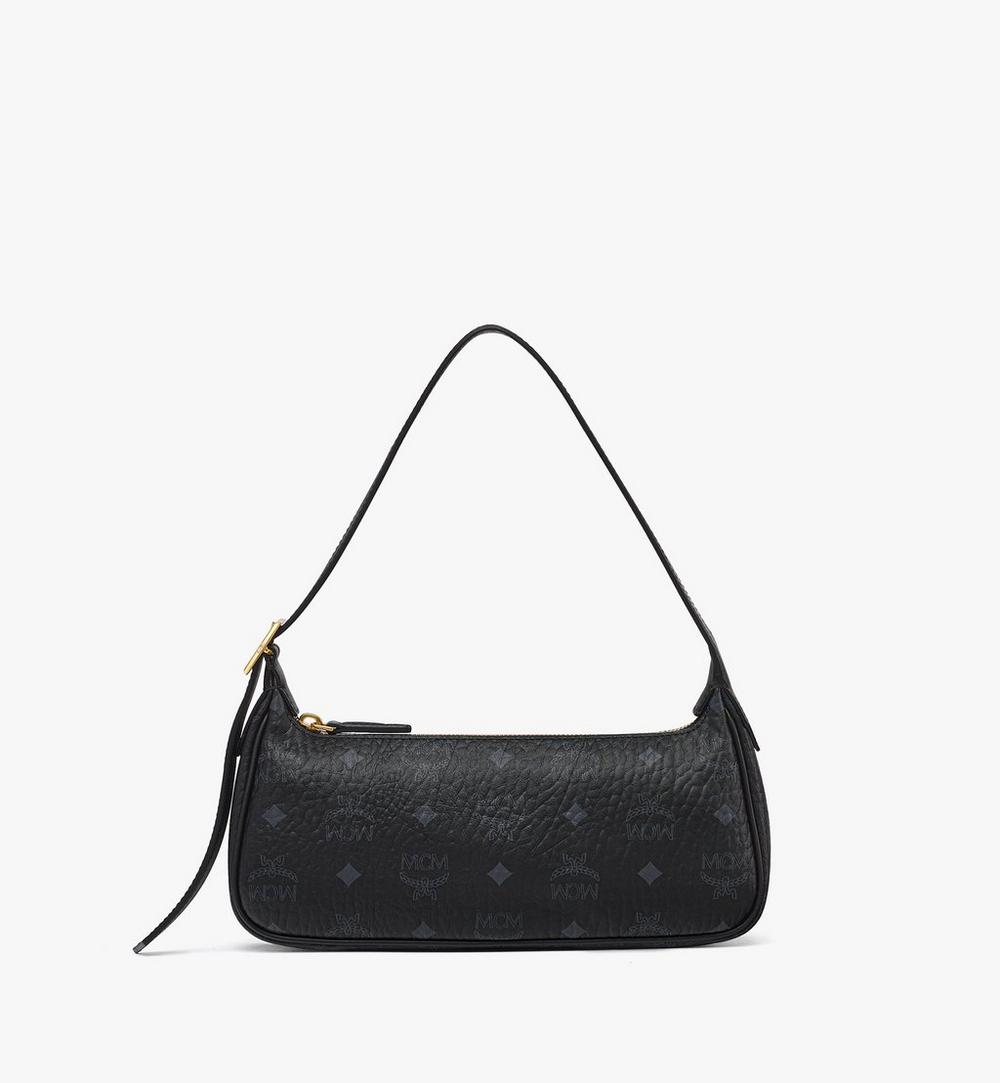 MWSESTA03BK001-Aren Shoulder Bag in Visetos|BLACK