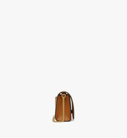 MWREATA01CO001-Aren Shoulder Bag in Visetos|COGNAC