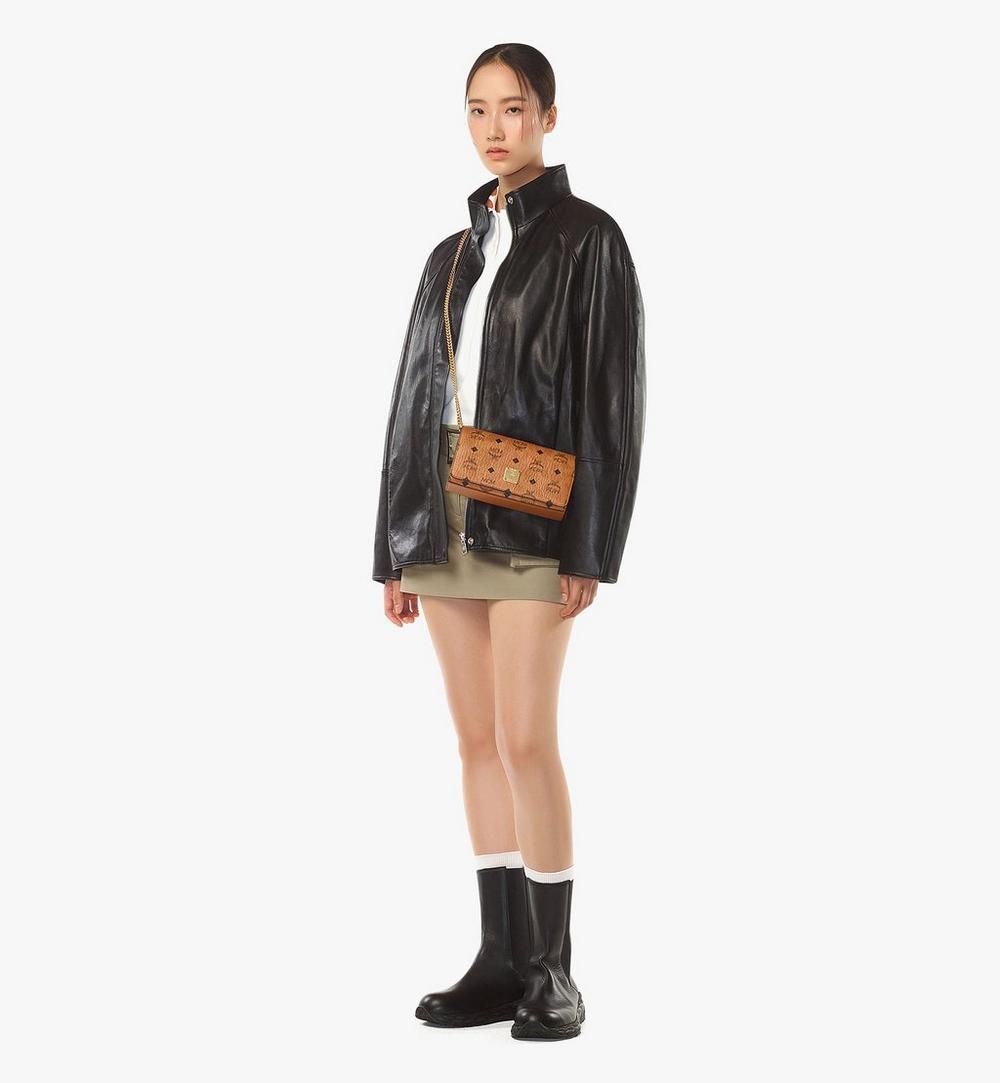 MWREATA01CO001-Aren Shoulder Bag in Visetos|COGNAC