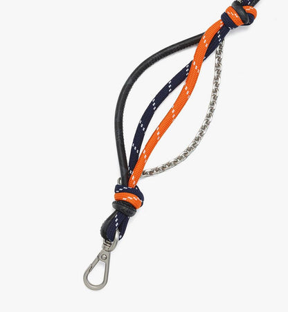 MYZGSTA06BK001-Aren Shoulder Strap in Cotton and Visetos|BLACK