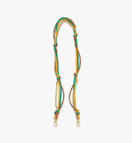 MYZGSTA06CO001-Aren Shoulder Strap in Cotton and Visetos|COGNAC