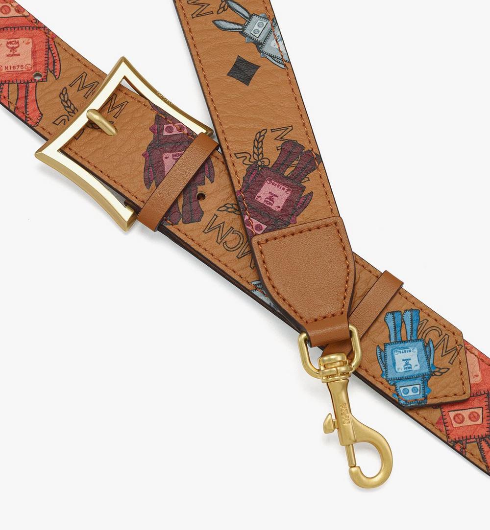MYZGSTA05CO001-Aren Shoulder Strap in Rabot Visetos|COGNAC