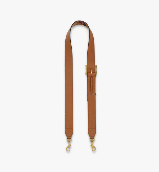 MYZGSTA05CO001-Aren Shoulder Strap in Rabot Visetos|COGNAC