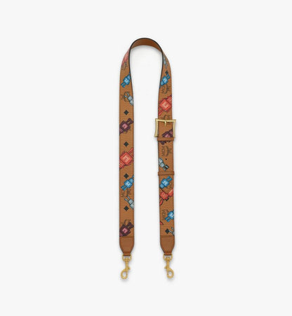 MYZGSTA05CO001-Aren Shoulder Strap in Rabot Visetos|COGNAC