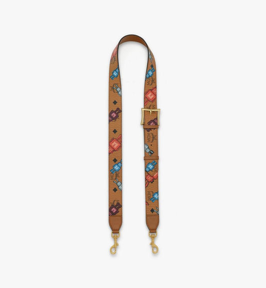 MYZGSTA05CO001-Aren Shoulder Strap in Rabot Visetos|COGNAC