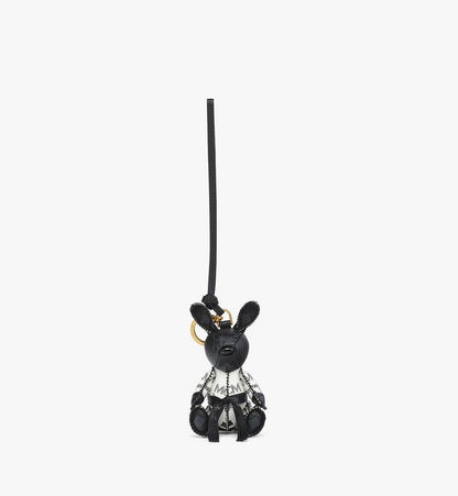 MXZGSTA13BW001-Aren Taekwondo Rabbit Charm in Visetos|BLACK AND WHITE