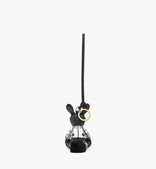 MXZGSTA13BW001-Aren Taekwondo Rabbit Charm in Visetos|BLACK AND WHITE