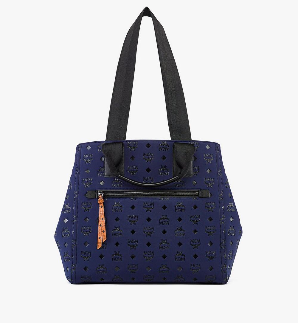 MMTFSTA03VC001-Aren Tote in Monogram Neoprene|NAVY BLAZER