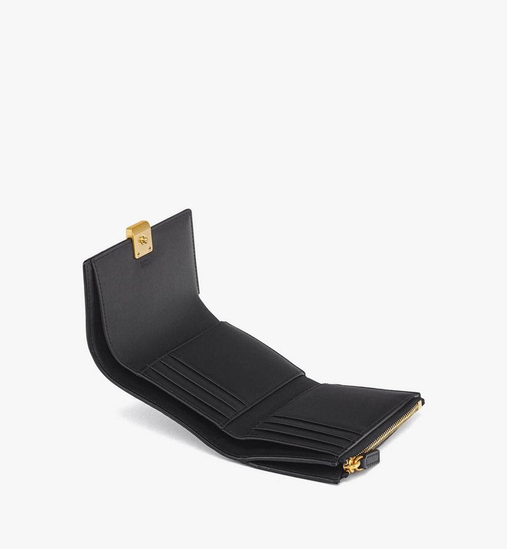MYSFSTA02BK001-Aren Trifold Wallet in Visetos|BLACK