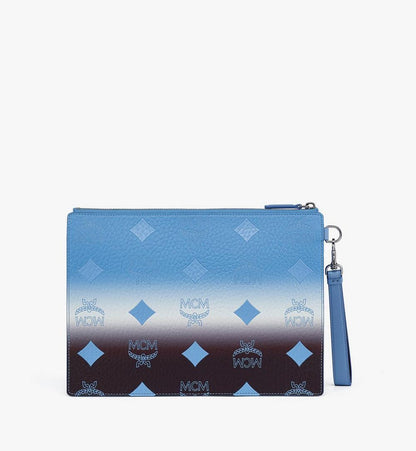 MYZGSTA04L8001-Aren Wristlet Pouch in Gradation Visetos|DELLA ROBBIA BLUE
