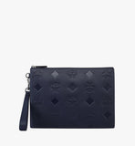 MXZDATA06VC001-Aren Wristlet Zip Pouch in Maxi Monogram Leather|NAVY BLAZER