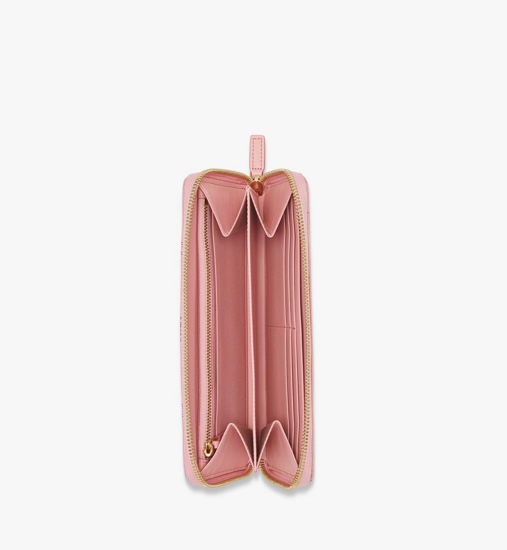 MYLFSTA01PZ001-Aren Zip Around Wallet in Visetos|SOFT PINK